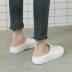 Một nửa nhỏ màu trắng giày nữ 2018 mùa hè mới Hàn Quốc giày vải sinh viên hoang dã giày thường không có gót giày lười biếng