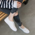 2018 mùa xuân mới breathable giày vải nữ một bàn đạp giày lười giày nhỏ màu trắng sinh viên Hàn Quốc phiên bản của hoang dã giày thường Plimsolls