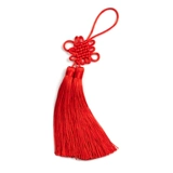 Маленькая подвеска, красное украшение, защитный амулет, медная пряжка с кисточками