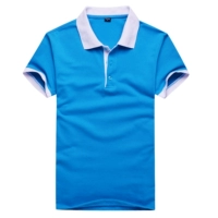 Озерно-голубой с белым воротником (без карманов на груди)