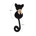 Mèo trở lại gối gối đồ chơi búp bê sang trọng mèo đen với cô gái búp bê sinh viên quà tặng - Đồ chơi mềm