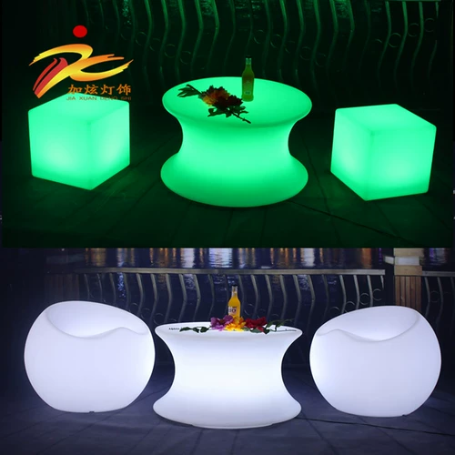 Новый продукт светодиодные красочные блестящие барные столы, стул на открытом воздухе ландшафтный парк повседневный стул Ktv творческая мебель комбинация ювелирных украшений