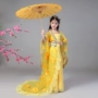Em bé chaise longue đuôi bé Tang nữ công chúa cổ tích Hanfu Niangniang sân khấu trình diễn catwalk - Trang phục bộ trang phục múa bale đáng yêu