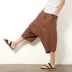 Mùa hè Trung Quốc Tang phù hợp với phong cách dân tộc linen cắt quần nam cộng với phân bón XL quần short giản dị loose big quần