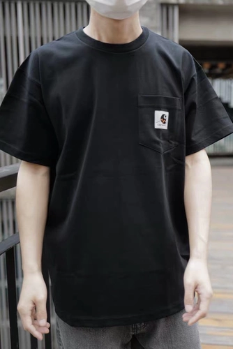 Хлопковая футболка, с вышивкой, свободный крой, короткий рукав