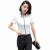 2020 áo sơ mi trắng nữ tay ngắn phụ nữ mùa hè áo sơ mi chính thức mặc áo sơ mi kích thước lớn hàng đầu mỏng mặc chuyên nghiệp CV - Áo sơ mi