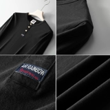 Ретро базовый приятный телу лонгслив, в американском стиле, осенний