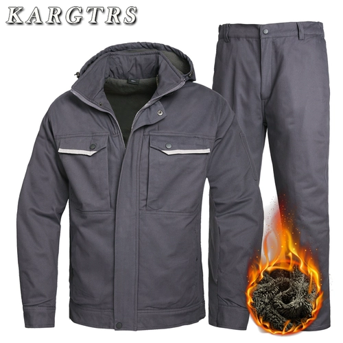 Зимний камуфляжный пуховик для работы, утепленный удерживающий тепло хлопковый комплект, рабочая одежда, делается под заказ, с печатью вашего логотипа