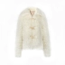Zhang Zikai cheeseandkisses áo len ngắn nhân tạo nữ màu be áo khoác dài tay ngọt ngào áo lông thú Faux Fur