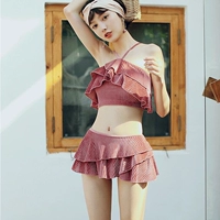 Đồ bơi hàn quốc nữ xù ngực nhỏ thép tấm tụ tập bikini che bụng thon gọn gợi cảm bikini căng váy - Bikinis đồ bơi nữ đẹp kín đáo