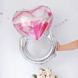 Большое кольцо в форме сердца, воздушный шар на день Святого Валентина