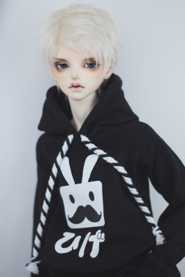 taobao agent [AD] BJD baby jacket-rabbit-sweater after a hoodie (black (1/3/uncle)