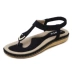 Thoải mái chống trượt gót dép đế bằng phẳng phụ nữ mùa hè clip ngón chân đi biển đi dép xỏ ngón giày đế bằng cỡ lớn giày nữ 42 thước - Sandal