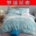 Mùa hè sinh viên bốn mảnh giường đơn giản quilt cover bông ký túc xá 1.5 m duy nhất ba ba mảnh đặt 1.8 2.0 m Bộ đồ giường bốn mảnh