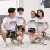 Cha mẹ và con mặc mùa hè 2018 mới Hàn Quốc phiên bản của một gia đình ba nhà bông ngắn tay t- shirt bốn ngụy trang phù hợp với Trang phục dành cho cha mẹ và con