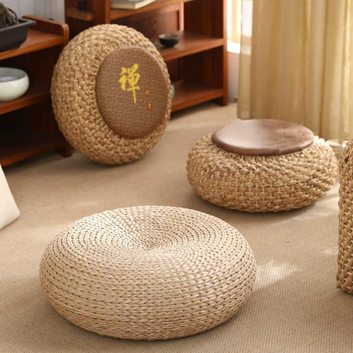 Японская стиль сетевая сеть красная виноградная лоза -кусочка футона подушка гостиная спальня напольная церемония напольная церемония татами падки для медитации