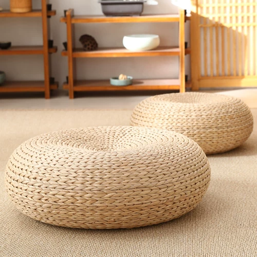 Японская стиль сетевая сеть красная виноградная лоза -кусочка футона подушка гостиная спальня напольная церемония напольная церемония татами падки для медитации