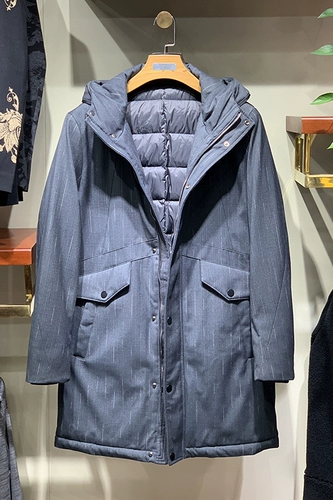 Зимний утепленный длинный пуховик, средней длины