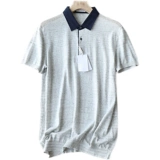 Модная трикотажная повседневная футболка polo, Италия, короткий рукав