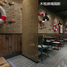 Защитная сетка 麻绳垂帘隔断网蜘蛛网装饰屏风酒吧餐厅玄关创意麻绳帘子手工编织