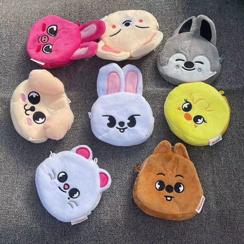 Stray Kids Huang Yanchen Felix Li Longfang Fang Cancan Cartoon Plush Wallet Coin Bag LEEKNOW вокруг