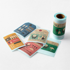 Наклейка 日本midori卷贴纸复古创意标签票据封口图案装饰手账diy装饰胶带