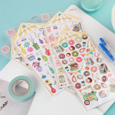 Наклейка 日本midori 可爱少女心手帐装饰集市风格水彩和纸贴纸小图案