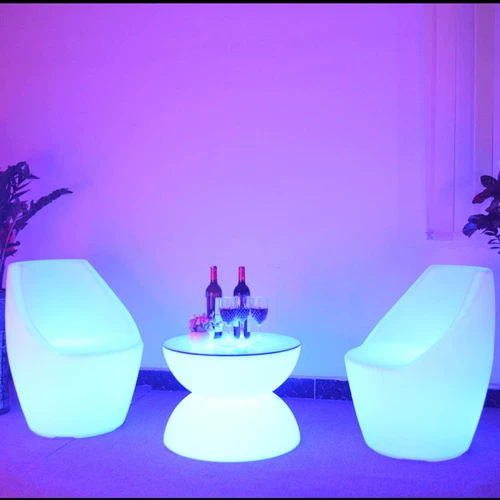 Светодиодный светодиодный творческий высокий стол и стул Круглый стол
