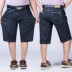 Mùa hè cộng với chất béo căng quần jean nam xl quần short chất béo, quá khổ 5 năm điểm quần 7 bảy quần Cao bồi