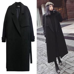 Chống mùa giải phóng mặt bằng nữ mùa đông đôi phải đối mặt với cashmere trong phần dài trên đầu gối với áo len Hàn Quốc phiên bản của áo len lỏng lẻo