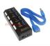 USB máy tính mở rộng HUB splitter tốc độ cao hub 3.0 4 cổng USB với công tắc nguồn điện độc lập - USB Aaccessories quạt mini sạc pin USB Aaccessories