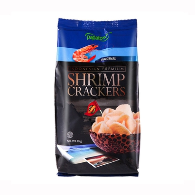 Крекеры Папатонк/Папатонг с креветками, оригинальный вкус, 85 г, импортированные из Индонезии