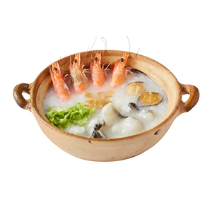 Свежие креветки и каша -морепродукты с морепродуктами [свежая кухня горячая пища]