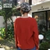 Nhà quần áo Handu 2019 mùa thu mới của phụ nữ phiên bản Hàn Quốc của áo len lỏng lẻo chạm đáy cẩn thận áo len cổ chữ V - Cardigan