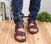 2018 mùa hè mới của nam giới dép da giày bãi biển của nam giới thủy triều breathable dép giản dị và dép của nam giới gân dưới mặc Sandal