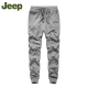 Jeep JEEP Men hàng đầu mùa xuân và mùa thu đích thực chạy quần dài thoải mái cotton thể thao rộng chân bảo vệ quần - Quần Jogger