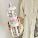 Вместительная и большая стеклянная чайная чашка, высококачественный стакан со стаканом, простой и элегантный дизайн