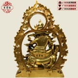 Тибетская тибетская чистая медь Вэнь Тяньванг Будда Статуя богатства, бутик -сокровищ Тянванг может быть установлена ​​на Тибетском