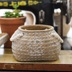 [掬 涵] dệt túi gốm hoa chậu hoa lọ hoa trang trí sân vườn vườn ZAKKA - Vase / Bồn hoa & Kệ bình cắm hoa đẹp Vase / Bồn hoa & Kệ