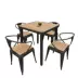 Mái nhà thanh bar đơn giản đồ nội thất ban công bàn ghế và ghế nhỏ 5 bàn trà ghế di động phong cách châu Âu. - Bàn ghế ngoài trời / sân bàn ngoài trời Bàn ghế ngoài trời / sân