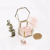 Глянцевая золотая коробочка для хранения, ретро коробка для хранения, обручальное кольцо, ювелирное украшение, серьги, ожерелье