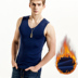 Áo vest nam liền thân ấm áp cộng với nhung dày Slim kiểu tóc bó sát thể thao hot vest nam chạm đáy áo mùa đông - Dệt kim Vest áo len dáng dài hàn quốc Dệt kim Vest