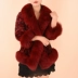 Mùa đông 2019 phong cách mới 貂 貂 lông cỏ sang trọng của phụ nữ lông cổ áo bảy điểm tay áo thời trang ngắn - Faux Fur áo lông cừu hàn quốc Faux Fur