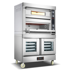 Печь 两层四盘电烤箱连发酵箱10盘醒发箱商用烘炉连发酵柜加烤箱一体箱