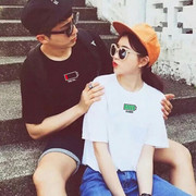 2018 mùa xuân và mùa hè người đàn ông mới của ngắn tay t-shirt Hàn Quốc phiên bản của xu hướng lỏng lẻo sinh viên Hồng Kông cặp vợ chồng nửa tay quần áo