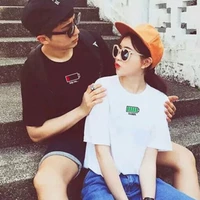 2018 mùa xuân và mùa hè người đàn ông mới của ngắn tay t-shirt Hàn Quốc phiên bản của xu hướng lỏng lẻo sinh viên Hồng Kông cặp vợ chồng nửa tay quần áo áo khoác đôi nam nữ