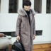 Mùa đông mặc lớn cổ áo lông thú ấm dày bông lỏng phù hợp với những người yêu thích Hàn Quốc phiên bản của phần dài nam giới và phụ nữ bông coat jacket bông áo khoác