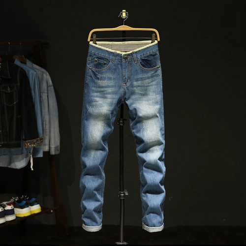 Демисезонные джинсы, ретро штаны, свободный прямой крой