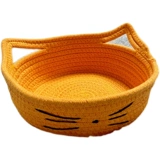 Pure Cotton Line готовит небольшую корзину имбирного и кошачьего милого мультипликационного стола для хранения настольных компьютеров, чтобы поместить ключ для завершения хранения