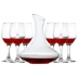 Ly thủy tinh không chì màu đỏ ly rượu vang lớn đặt ly cốc rượu sâm banh - Rượu vang chén uống rượu Rượu vang